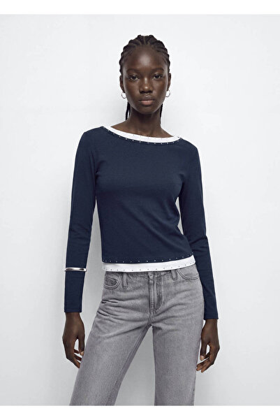 Mango Teen Çift strass taşlı tişört
