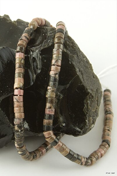 ZERO LAND Ilkestor 4 mm Disk Radonite Stone (201214) Pink