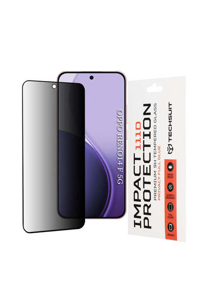Techsuit Folie de protecție pentru OPPO Reno14 FS 5G, 111D Privacy Full Glue ...