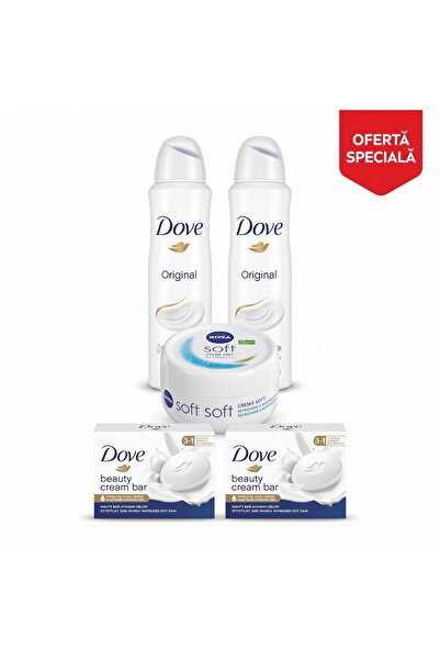 Dove Pachetul Suprem de Catifelare: Deodorante și Săpunuri Solide + Cremă Niv...