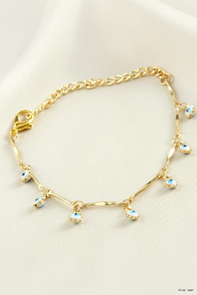 ZERO LAND Ilkestor Nazar Boncuk Mineli (205812) Bracelet White