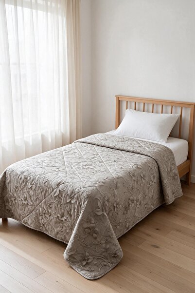 Binna Soft Kapitone Çok Amaçlı Tek Kişilik Yatak Örtüsü 150x220 cm