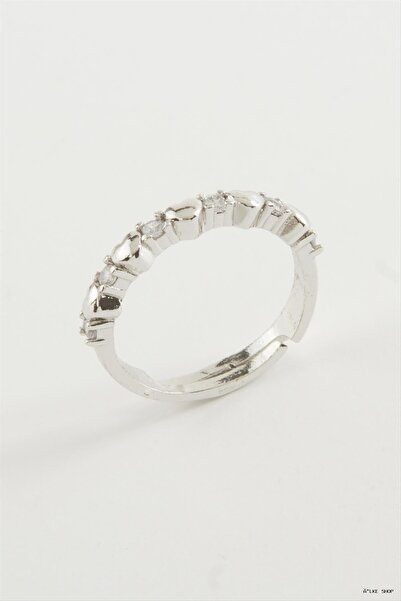ZERO LAND Ilkestor Heart Stone Ring (205131) Silver Color