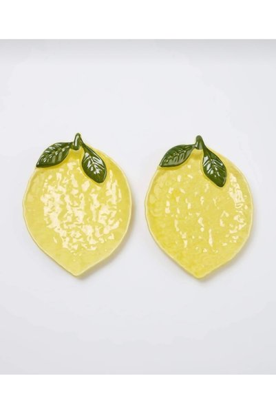 RED SERAMİK Lemonella 2-Pack Cake Plate 22X15X3Cm