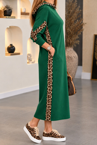moda wanilia الراحة اليومية |   فستان نسائي طويل من الفيسكوز بقلنسوة وتفاصيل ...