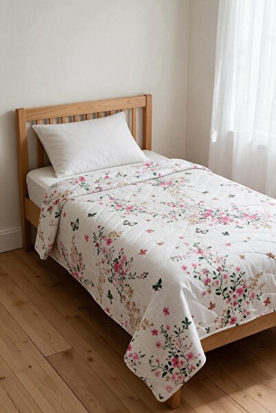 Binna Soft Kapitone Çok Amaçlı Tek Kişilik Yatak Örtüsü 150x220 cm