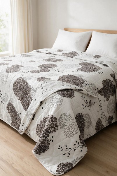 Binna Soft Kapitone Çok Amaçlı Çift Kişilik Yatak Örtüsü 200x220 cm