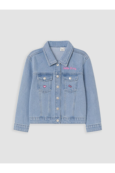 LC Waikiki Alita city hello kitty embroidered jean jacket for girls - the ali...