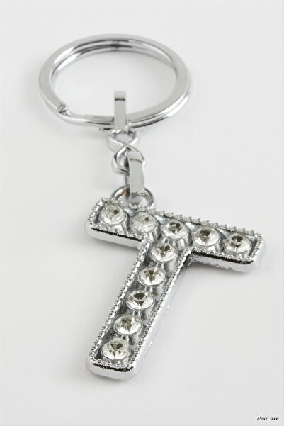 ZERO LAND Ilkestor Silver Color Stone (210027) Letter Keychain