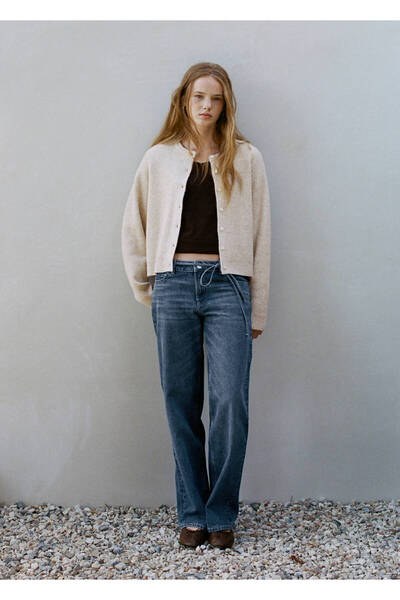 Mango Teen Düşük belli düz kesim jean
