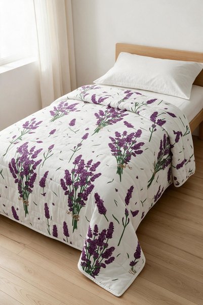Binna Soft Kapitone Çok Amaçlı Tek Kişilik Yatak Örtüsü 150x220 cm