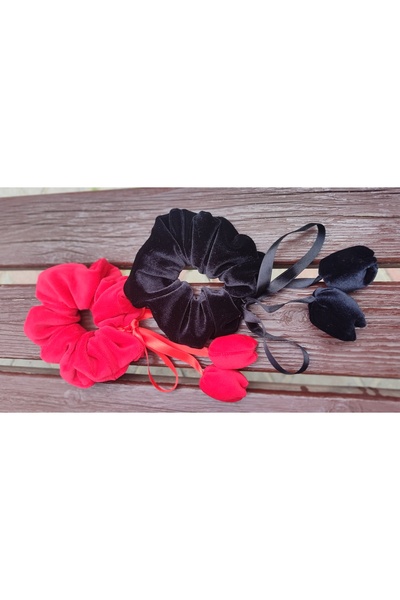 Çiğdem Tuhafiye Velvet Tulip-Shaped Buckle