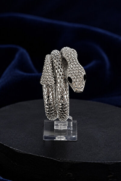 laria jewelry Snake Model Spiral Stone Detailed Bracelet