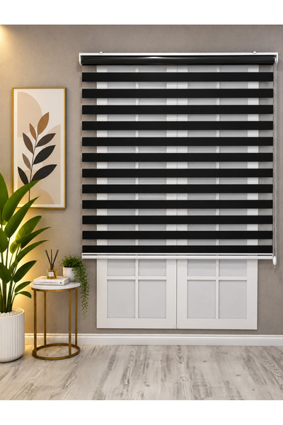 Perde Konağı Bambu Siyah Zebra Perde | Modern ve Güçlü Stil | Özel Ölçü