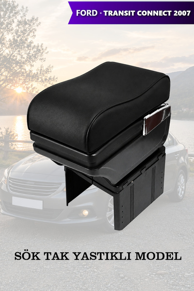 Automod ford transit connect2007 uyumlu siyah renk bardaklıklı lüks tip kol d...