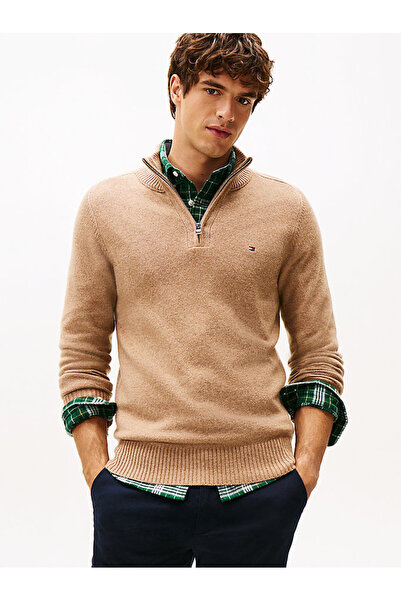 Tommy Hilfiger Men's Lambswool Zip Mock Sweater