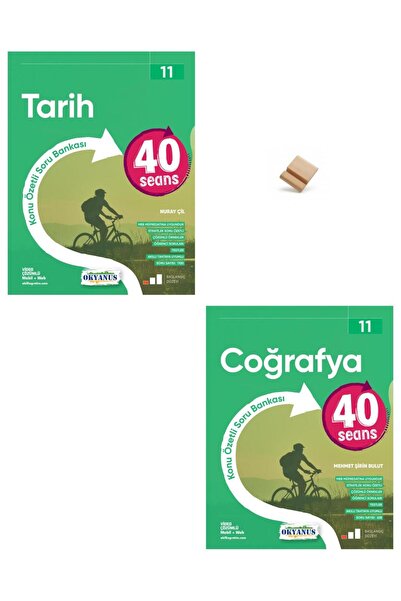 Okyanus Yayınları Okyanus 11. Sınıf 40 Seans Tarih ve Coğrafya + Telefon Standı