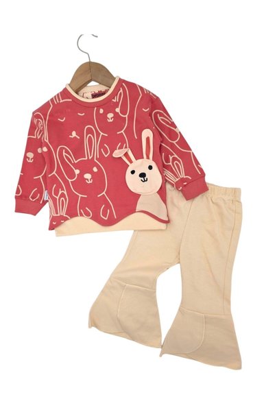 voyyo kids baby Baby Girl Rabbit Detailed 6-9-12-18-24 Months Stylish Special...