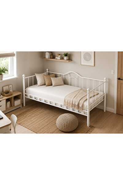 FiberraHomeTekstil Sardunya Metal Karyola Beyaz