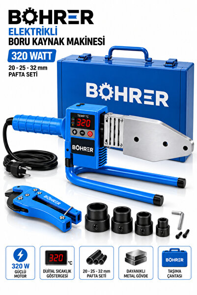 BÖHRER 3 PAFTALI 20 25 32 ELEKTRİKLİ PPRC BORU KAYNAK MAKİNESİ