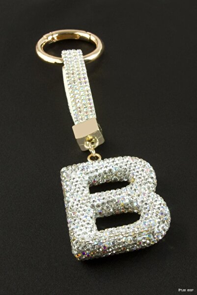 ZERO LAND Ilkestor Lettered Savaroski Stone (232245) Keychain B