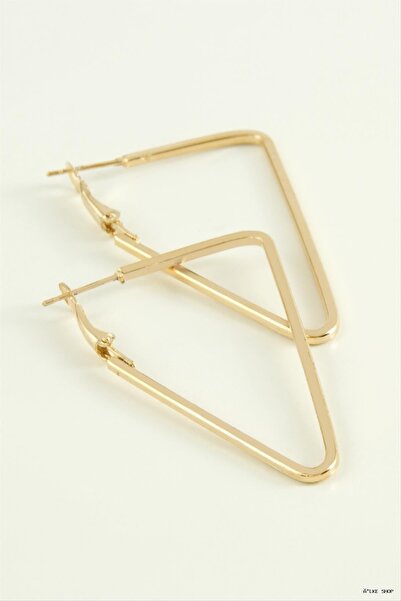 ZERO LAND Ilkestor Triangle Hoop Earrings 5 (230825) cm Yellow