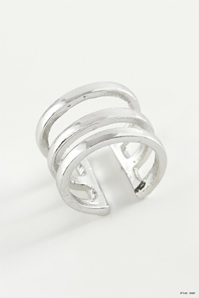 ZERO LAND Ilkestor 3 Row Metal Ring (230108) Silver Color