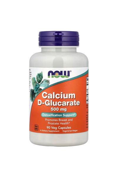 Now Foods Supplement, Calcium D-Glucarate 500 mg, Detoxification Support, 90 ...