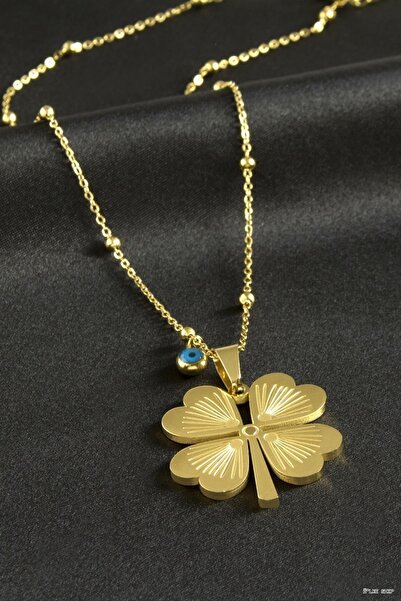 ZERO LAND Ilkestor Yonca Luxury Steel (231928) Necklace Yellow