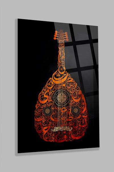 Mgi Design Ud Dini Motiflerle Müzik Aleti Dini Cam Tablo | Modern Sanat Tablo...