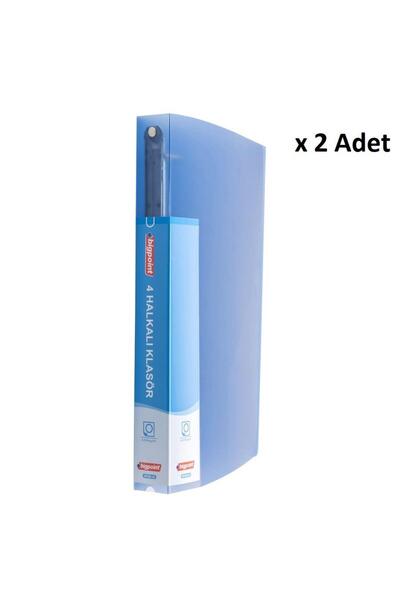 Bigpoint 4-Ring Folder Blue X 2 Pieces