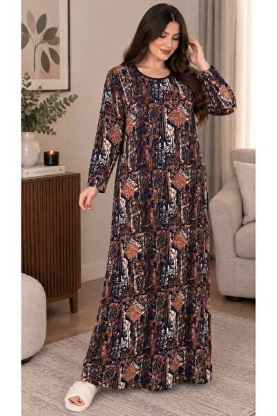 Avero Women's Dress - Comfortable Fit - Plus Size - Patterned - Oversized - V...