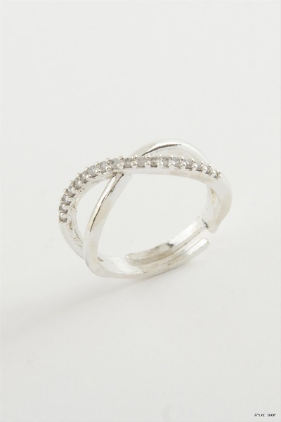 ZERO LAND Ilkestor Sonzuluk Zircon Stone Ring (231535) Silver Color