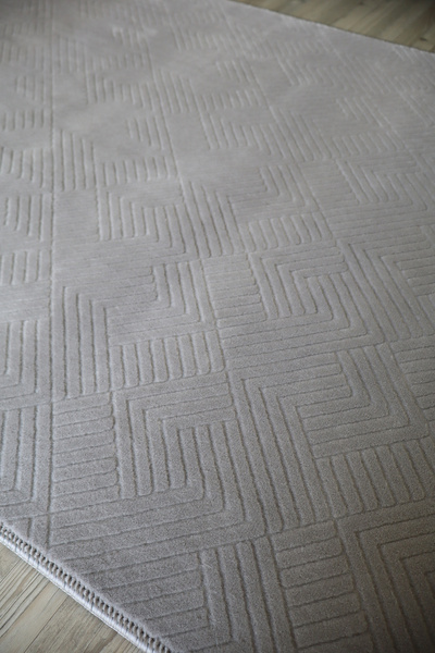 Merinos Aden Kabartmalı Salon Koridor Mutfak Yolluk Kaymaz Taban Gri Halı