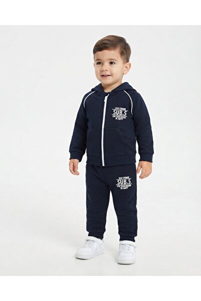 Egelite Boy's Winter 3-Strand Hooded Cardigan 2-3-4-5-6 Years Old 2-Piece Tra...