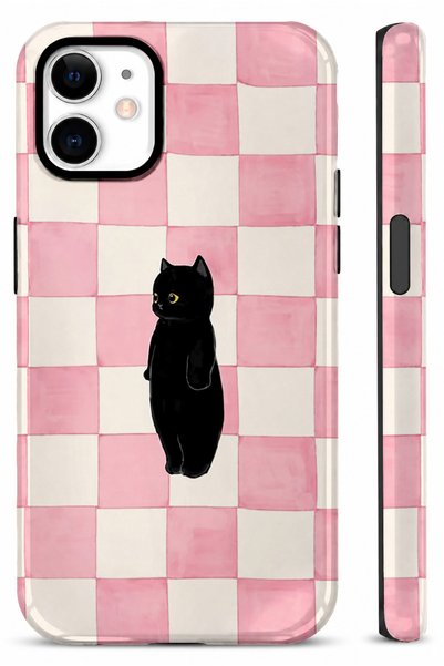EDELFU Compatible with iPhone 12 / 12 Pro - Gariban Kitten Double Layer Cover...