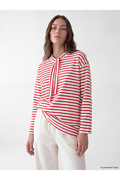 LC Waikiki Timeless Clothing & Timeless Choices Striped Loose Fit Women's Swe...