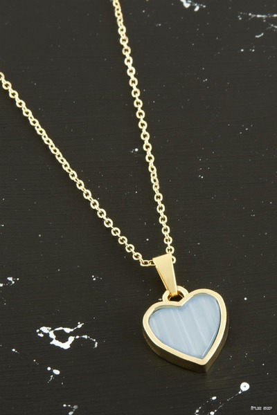 ZERO LAND Ilkestor Heart Polyester Necklace (234204) Blue