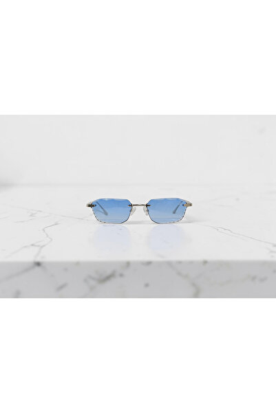 SBR Vareno Ochelari de Soare, Rimless, Lentile Nylon Gradient Blue UV400 Categoria 3