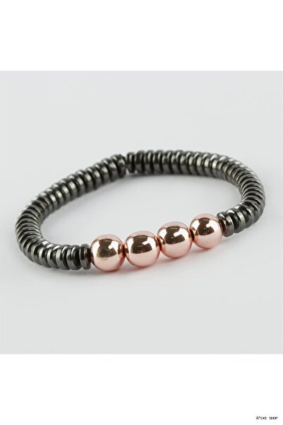 ZERO LAND Ilkestor Hematite Natural Stone (234619) Bracelet Anthracite