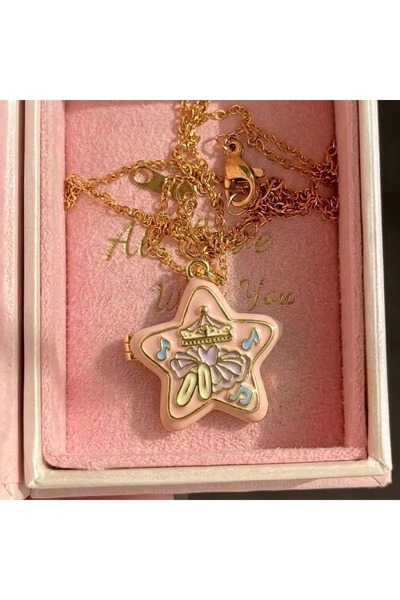 Heda Jewelry Ballerina Star Locket Kolye - Balerin Temalı Yıldızlı Anı Kolyesi