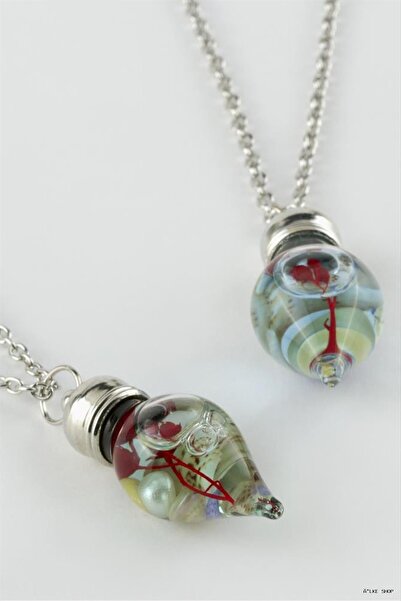ZERO LAND Ilkestor Water Flower Fanus Live Necklace (233326) Silver Color