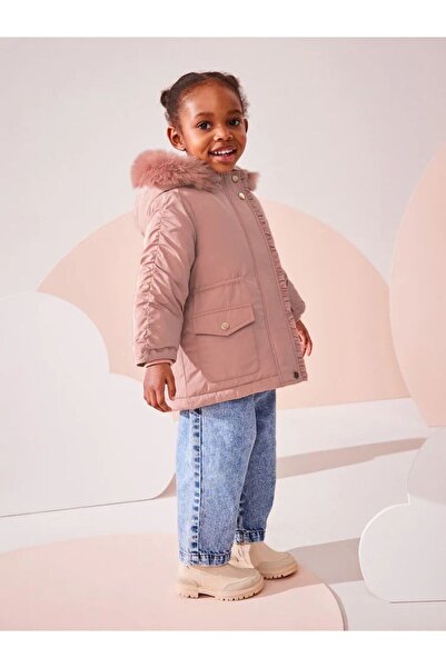Next Baby Pembe Fırfırlı Suya Dayanıklı Mont