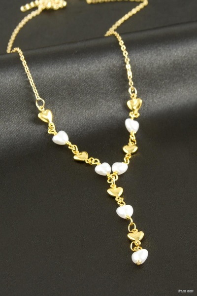 ZERO LAND Ilkestor Heart Pearl Y (03155) Necklace Yellow