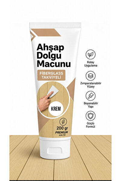 Elysian Ahşap Dolgu Macunu Profesyonel Duvar Tamir Macunu 200 Gr Mobilya MDF ...
