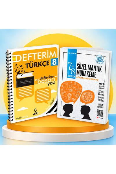 Arı Yayıncılık 8. SINIF TÜRKÇE AKILLI DEFTERİM + SÖZEL MANTIK MUHAKEME KİTABI