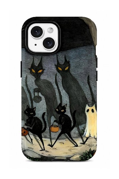 EDELFU متوافق مع iPhone 15 - غطاء حماية مزدوج الطبقات من Ghost Cat، غطاء حماي...