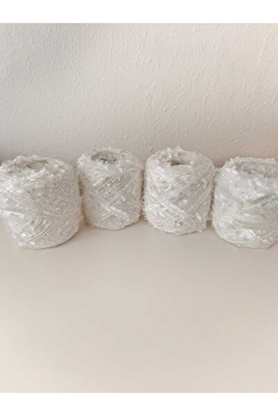 kartopya Beyaz Renkli Kelebek Örgü İpi 400 Gr(4X100 gr)