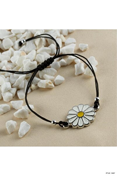 ZERO LAND Ilkestor Daisy Figured Enamel Bracelet (11309) Silver Color