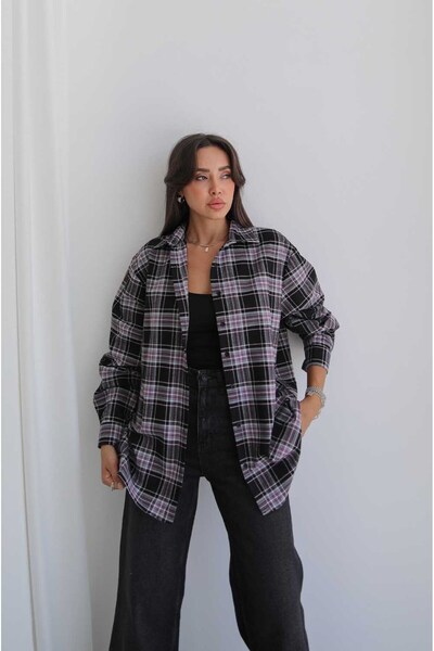 Havoş Siyah Plaid Oduncu Ekose Gömlek
